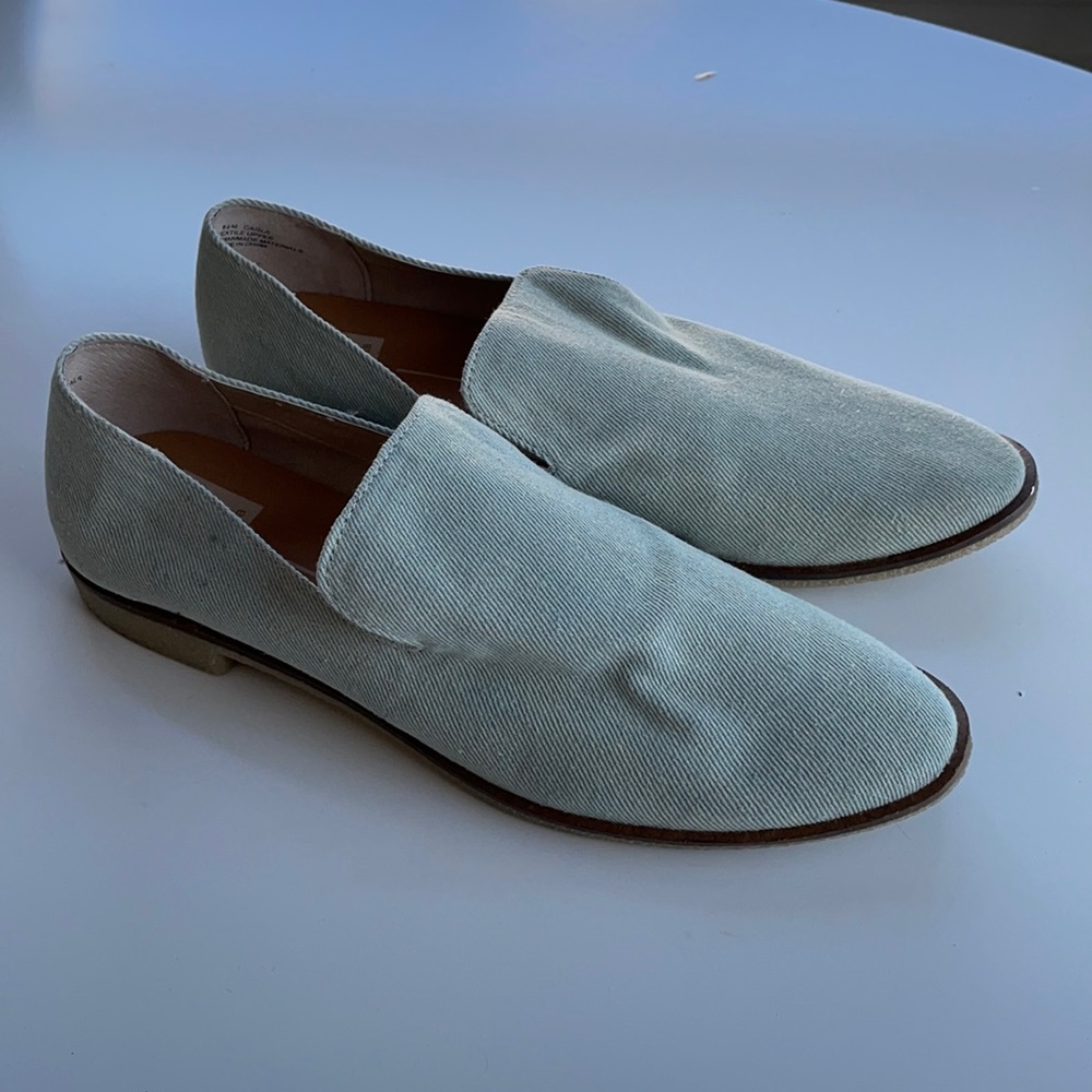 Baby blue women’s loafers